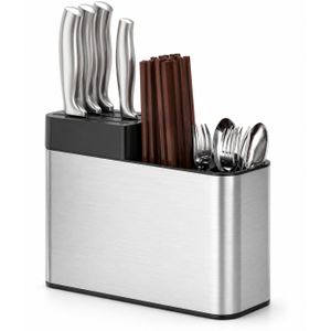 Range-Couteaux et Égouttoir à Couverts en Acier Inoxydable – Organisation de Cuisine