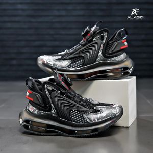 ALagzi Nouvelles chaussures de sport pour enfants - respirantes et antidérapantes - noir