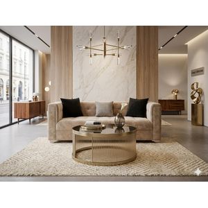 SIMO Fauteuil Canapé Ankara 3 places Beige 