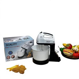 Batteur à main électrique multifonctionnel automatique avec bol en plastique pour usage domestique, crème, pâtisserie, gâteaux