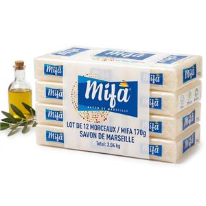 Mifa Savon de Marseille lot de 12  - ( 12 x 170g )