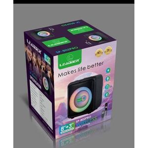 Leadder Haut-parleur portable/Bluetooth/USB/TF/FM/AUX/ LED/ SP-802-Pro