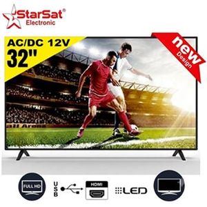 Starsat TV LED 32" Framless - Sans Bordure - HD À Énergie Solaire et Electricité - Ac/Dc 12 Volt - Usb- Hdmi - Vga- Garantie 12 Mois