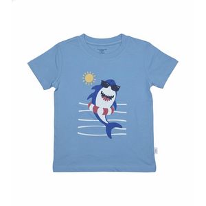 T-shirt "Requin Cool" – Bleu Lagon & Motif Estival - 12-18 Mois