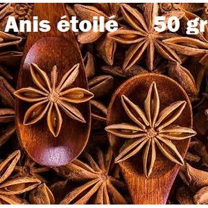 Anis étoilé bio badiane chinoise grain  50 gr