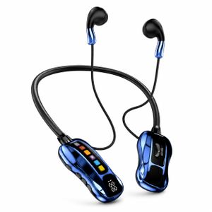  Écouteurs Bluetooth sport tour de cou avec écran LED et microphone