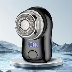 Rasoir électrique mini professionnel pour homme, rasoir à barbe USB avec affichage numérique intelligent, rasage facile