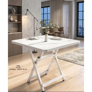Table - pliante en acier et bois