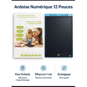 Ardoise Numérique 12 Pouces - Tablette Dessin Effaçable LCD pour Enfants Et adultes 