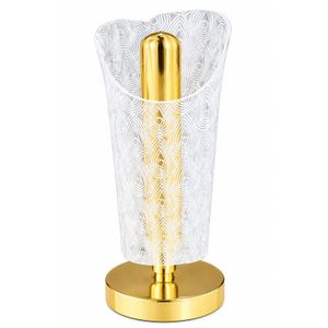 Lampe LED Crystal plume dorée - Dorée