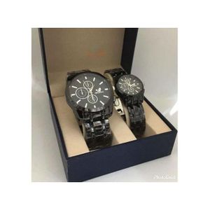 Ensemble Montre Couple"- Tout Noir