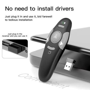 Present Time Stylo de présentation sans fil 2.4 Ghz Stylo USB Télécommande RF Power Point Présentation PPT