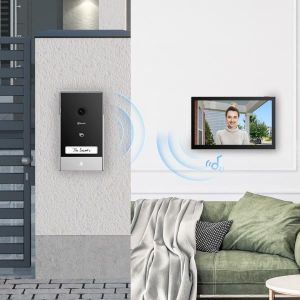 EZVIZ Visiophone Intelligent Connecté Interphone Vidéo  HP7 2K, 7 Pouces Moniteur Tactile, Unlock à Distance, 2 Fils, Détection Humaine, Option RFID, Audio Bidirectionnel, Vision Nocturne, étanche, WiFi dual-Band