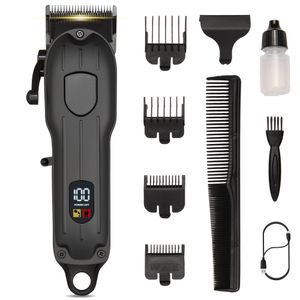 Tondeuses Cheveux,Tondeuse Cheveux Hommes Professionnelle,Tondeuse à Cheveux Sans Fil,Tondeuse à Barbe et Cheveux Homme,Rechargeable,Noir
