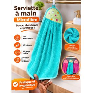 serviettes à main de cuisine, ensemble de serviettes à main suspendues en microfibre