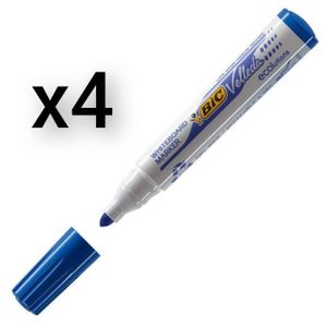 Bic Marqueur De Tableau Bleu Bic Lot De 04