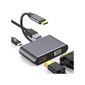 1 X Adaptateur HDMI - USB-C Adaptateur USB C Vers HDMI 4K 30 Hz VGA USB 4.1 Type C