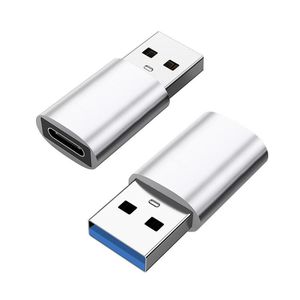 Adaptateur USB 3.0 vers Type C, Convertisseur OTG Argenté, Charge Rapide PD et Synchronisation