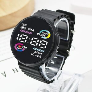 Montre Sport Numérique Multifonction LED pour Hommes et Étudiants - Noir