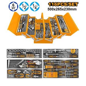 Ingco caisse a outils metalique 116 pcs htcs261168