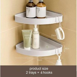 Deux(2) Agréable étagères D'angle De Salle De Bain