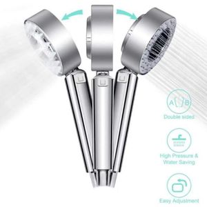 Pommeau de Douche Haute Pression – Design Circulaire & Économie d’Eau – ABS Chromé