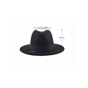 Chapeau Fedora Rétro élégant à Large Bord Avec Boucle De Ceinture GH