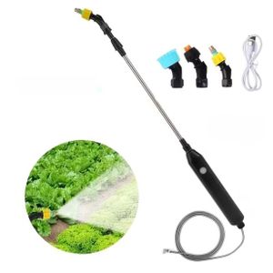 Pulvérisateur agricole électrique avec tuyau de 3 m et 2 buses, rechargeable par USB, portable pour le jardinage, les serres et la plantation d'arbustes.