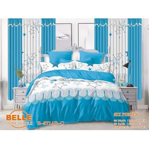 Belle Lot Complet : 2 Draps + 2 Taies + 2 Rideaux – Design Élégant et Confort Assuré