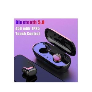 Oreillette bluetooth stéréo+ Y30 écouteurs sans fil noir 