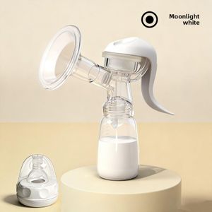 Pompe à lait manuelle avec récipient de collecte et tasse de stockage intégrés. Idéale pour les mères allaitantes