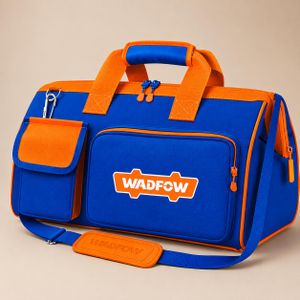 WADFOW WADFOW–Sac à Outils 19 Pouces, Sac de Transport Professionnel Grande Capacité avec Multiples Poches, Poignée Rembourrée et Bandoulière Réglable pour Mécaniciens, Électriciens et Bricoleurs