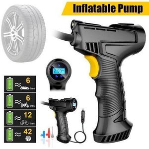 Pompe à Air Portable Pour Voiture Avec Affichage Numérique Filaire - Noir