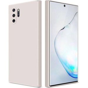 Coque En Silicone Compatible Samsung Galaxy Note 10 Plus Avec 1Antichoc - Blanc 