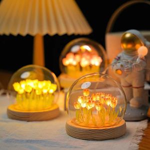 Lampe LED Fleur Rechargeable USB – Éclairage Blanc Chaud pour Chambre