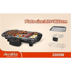 Decakila PLAQUE CHAUFFANTE A BBQ ELECTRIQUE 2000W KEEC054B 