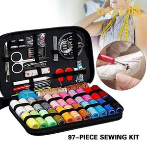 GALUIN Kit de couture portable 97 pièces (aiguilles et fils), kit de couture polyvalent pour le bricolage