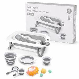  Kit baignoire pliable pour bébé 8 en 1 – Thermomètre intégré et accessoires