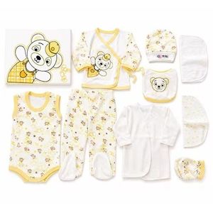 Kit de naissance bébé – 10 pièces Nounours - Jaune