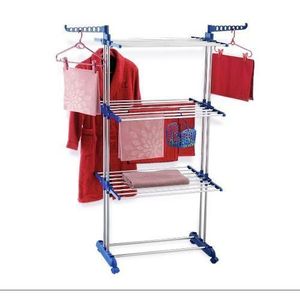 Sèche Linge 3 Niveaux Avec Roues En Acier + 1 Paquet De Pince