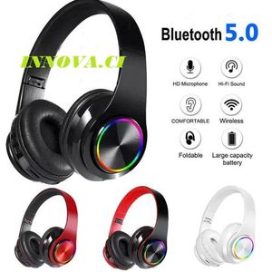 Bluetooth NOUVEAU Casque Bluetooth B39 Lumineux Stéréo - Micro Intégré - Micro-SD - Multicolore