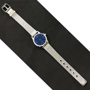 Gk Montre Femme En Acier Fond Bleu - Gris