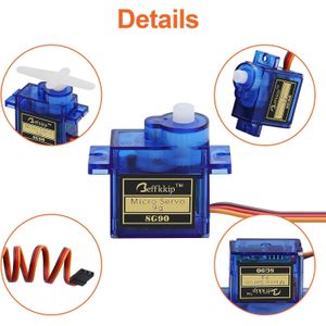 4pcs servomoteurs SG90, adaptés aux robots, hélicoptères, avions et voitures télécommandés