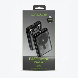 CALUS  Power Bank 10000mAh FAST11max - 22.5W Charge Ultra Rapide & Magnétique Sans Fil 15W - 2 Câbles Intégrés
