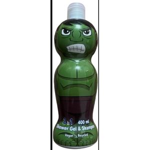 Shampooing et gel douche enfants  2 en 1  AVENGERS MARVEL HULK tous types de cheveux 400 ml import France 