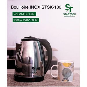 STARTECH Bouilloire Electrique STSK-1800 - 1,8L - Inox - Garantie 12 Mois