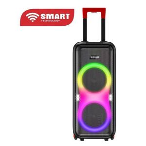 SMART TECHNOLOGY Haut-Parleur BOOM BOX (STHP-2008E)-Bluetooth/ USB /TF CARD / AUX/ 2 Micros -1 Télécommande /P.M.P.O POWER 10 000W / Noir-Garantie 3 Mois.