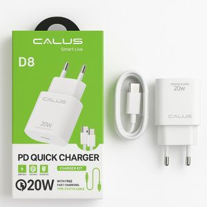 CALUS Chargeur Rapide 20W D8 Sécurisé Type-C - Universel Bonne Qualité - Long Câble 1 Metre