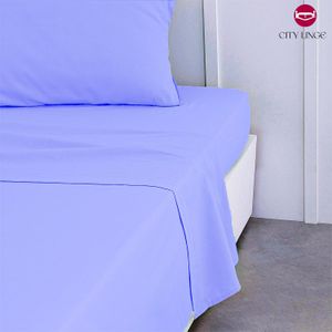 Drap De Lit 2 Places Avec 2 Taies - Violet 