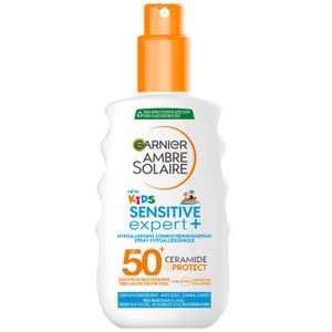 Spray solaire pour enfants GARNIER Ambre solaire 150ml 50fps très résistant à l’eau Anti-sable , sueur & gel 